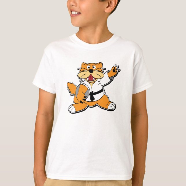 Camiseta Karate Chopping Cat (Anverso)