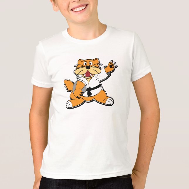 Camiseta Karate Chopping Cat (Anverso)
