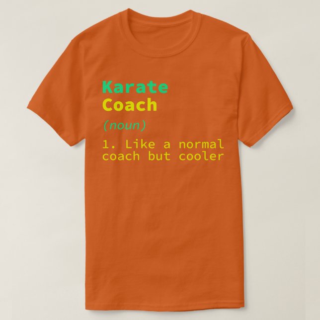 Camiseta Karate Coach Definition Funny Sensei Humor Premium (Diseño del anverso)