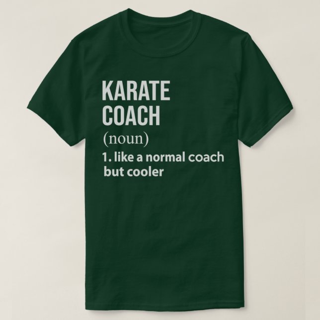 Camiseta Karate coach like a normal coach but cooler (Diseño del anverso)