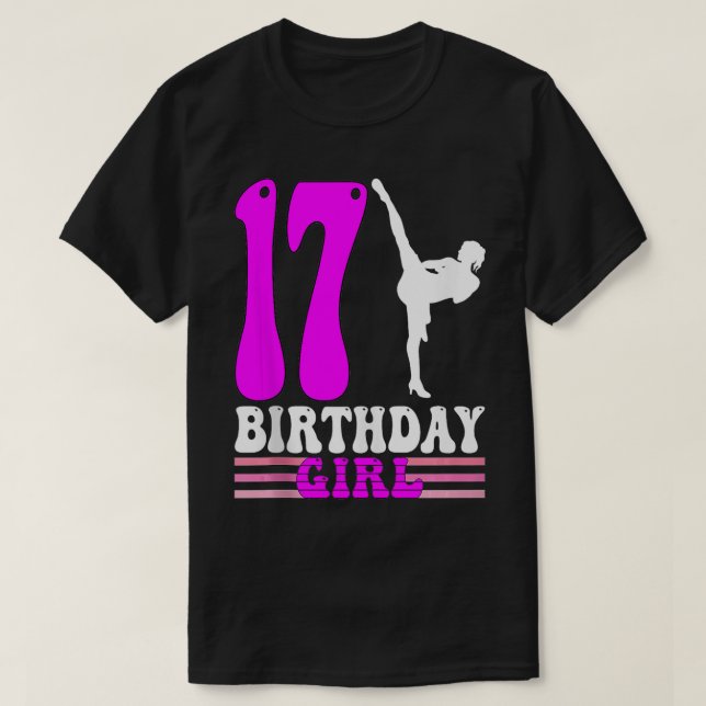 Camiseta Karate Cumpleaños Niños Taekwondo 17 Años (Diseño del anverso)