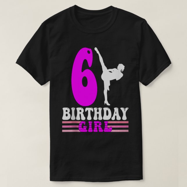 Camiseta Karate Cumpleaños Niños Taekwondo 6 cumpleaños (Diseño del anverso)