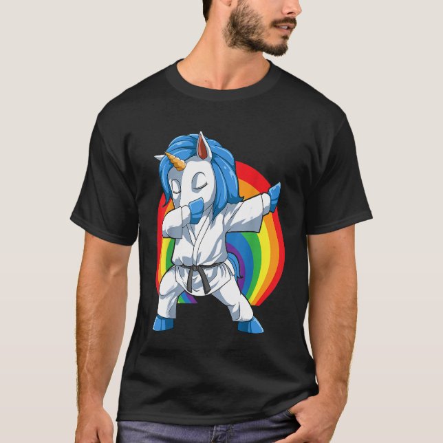 Camiseta Karate - Dabbing Karate Unicorn Dab Karate Unicorn (Anverso)
