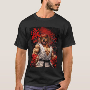 Camiseta Karate Dachshund Perro Luchador Doxie