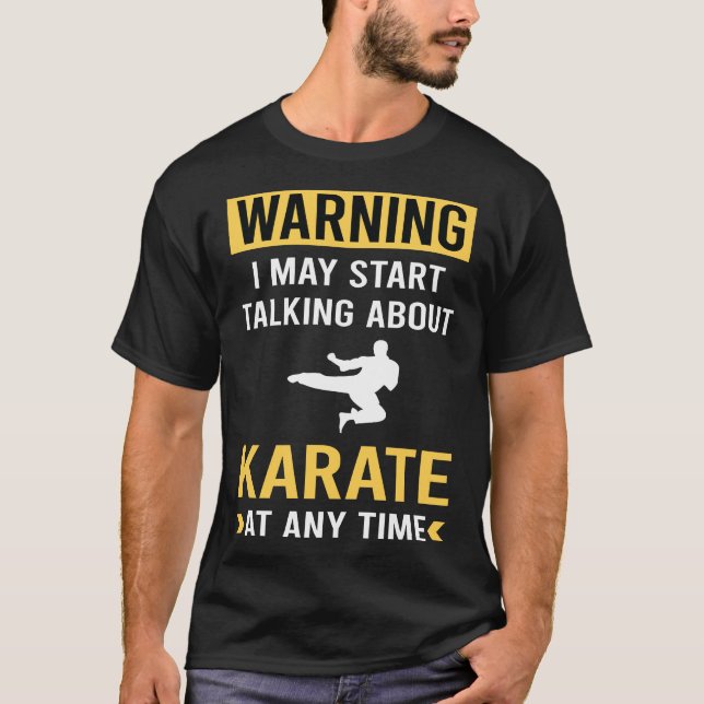Camiseta Karate de advertencia gracioso (Anverso)