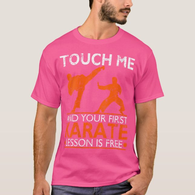Camiseta Karate De Carne Uniforme Para Niños (Anverso)