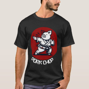 Camiseta Karate de chuletón de cerdo chiste divertido artes