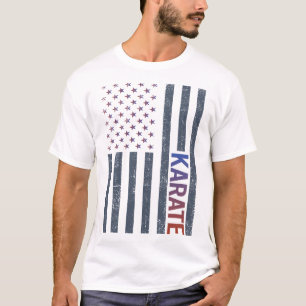 Camiseta Karate de la Bandera Americana