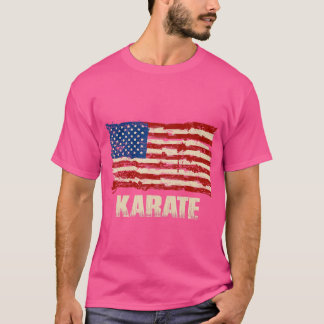Camiseta Karate de la Bandera Americana - Regalo de Karate
