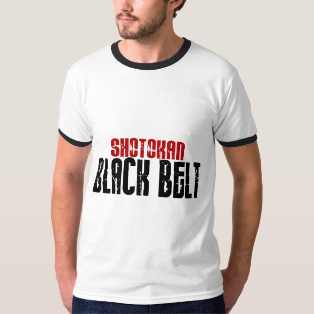 Camiseta Karate de la correa negra de Shotokan (Anverso)