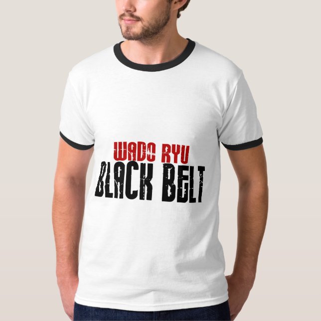 Camiseta Karate de la correa negra de Wado Ryu (Anverso)