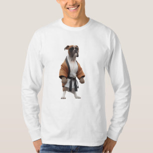 Camiseta Karate de la Obra de Perro de Boxer, Perro de Boxe
