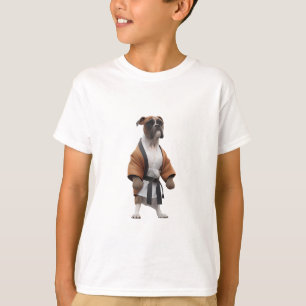 Camiseta Karate de la Obra de Perro de Boxer, Perro de Boxe