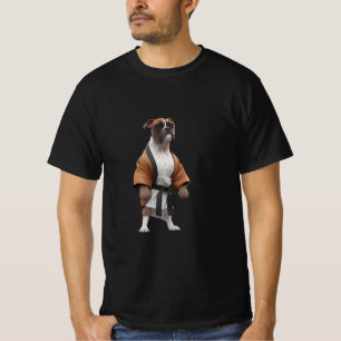 Camiseta Karate de la Obra de Perro de Boxer, Perro de Boxe
