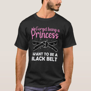 Camiseta Karate Divertido Para Mujeres Chicas Cinturón Negr