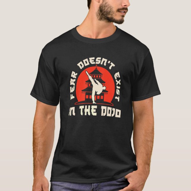 Camiseta Karate El Miedo Uniforme Al Cinturón Negro No Exis (Anverso)
