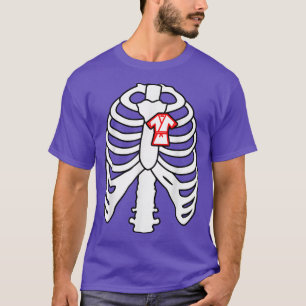 Camiseta Karate Fighter Funny Skeleton Rib Cage I Love Kara
