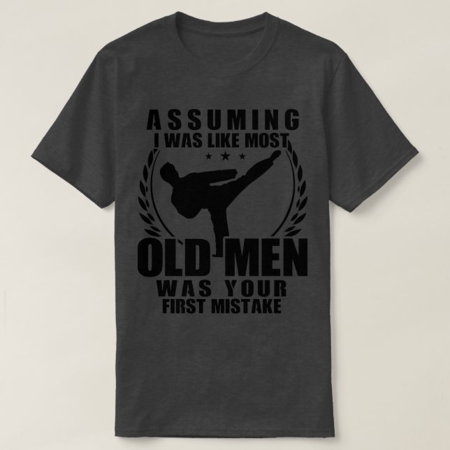 Camiseta Karate Fighter Old Men Grandfather Gift 1 (Diseño del anverso)