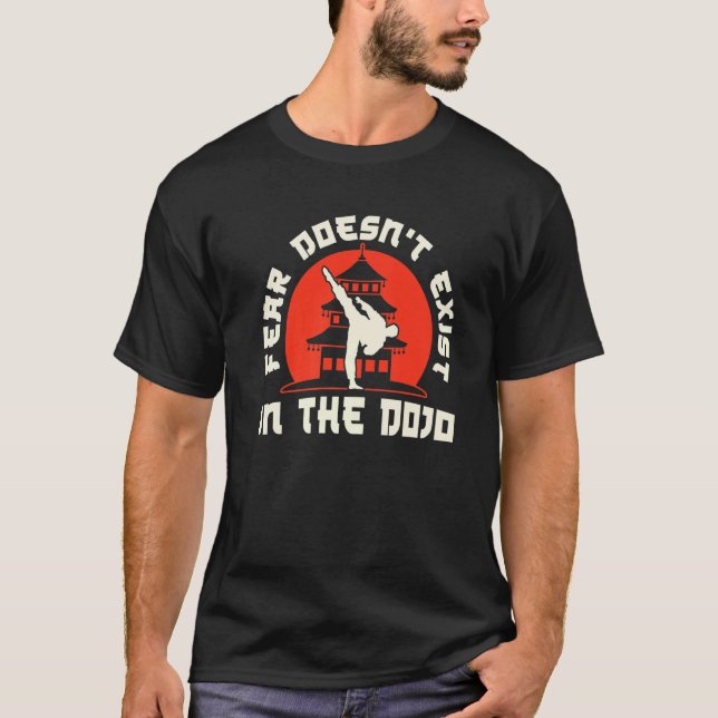 Camiseta Karate Gi Uniforme de Cinturón Negro El Miedo No E (Anverso)