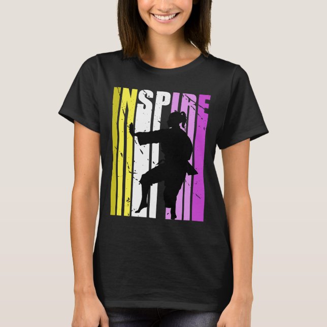Camiseta Karate inspiró la motivación Inspiradora de los co (Anverso)
