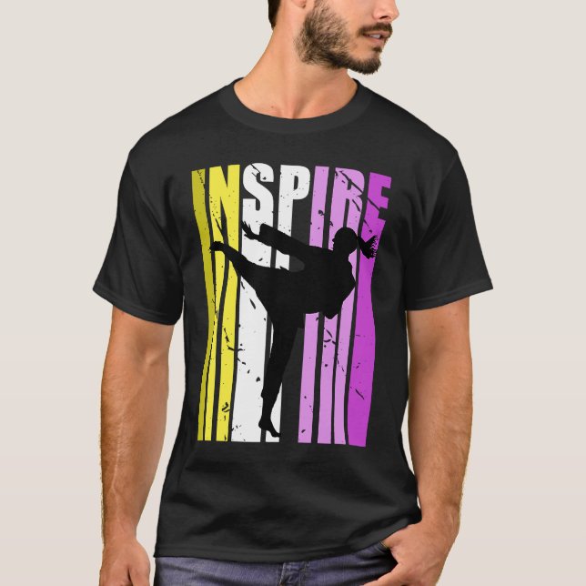 Camiseta Karate inspiró la motivación Inspiradora de los co (Anverso)