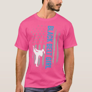 Camiseta Karate Jiu Jitsu Taekwondo Martial, Chica del Cint
