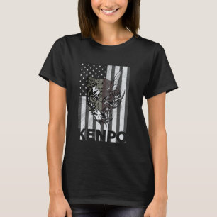 Camiseta Karate Kenpo Clásico Artes Marciales Bandera Ameri