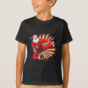 Camiseta Karate Kick Santa Judo Taekwondo Martial Arts