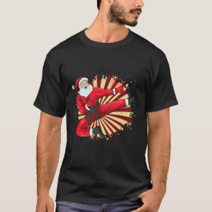 Camiseta Karate Kick Santa Judo Taekwondo Martial Arts