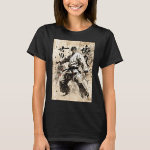Camiseta Karate Kyokushin Caligrafía Japonesa Artes Marcial