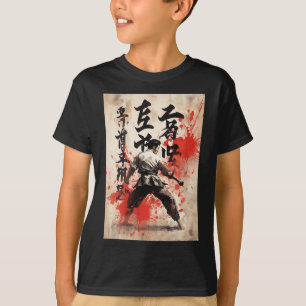 Camiseta Karate Kyokushin Caligrafía Japonesa Artes Marcial