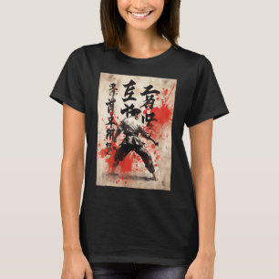 Camiseta Karate Kyokushin Caligrafía Japonesa Artes Marcial