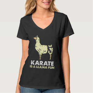 Camiseta Karate Llama Fun Black Belt Alpaca Martial Arts