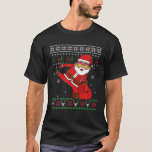 Camiseta Karate Lover Martial Art Santa Claus Ugly Christma