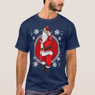 Camiseta Karate Martial Arts Santa Claus Feliz Navidad