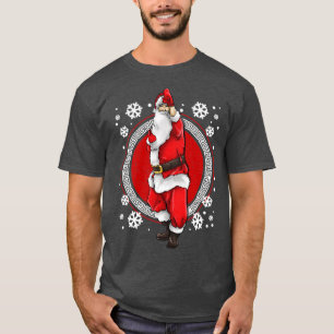 Camiseta Karate Martial Arts Santa Claus Feliz Navidad