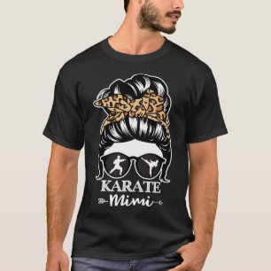 Camiseta Karate Mimi Messy Bun Hair gracioso luchador de ka