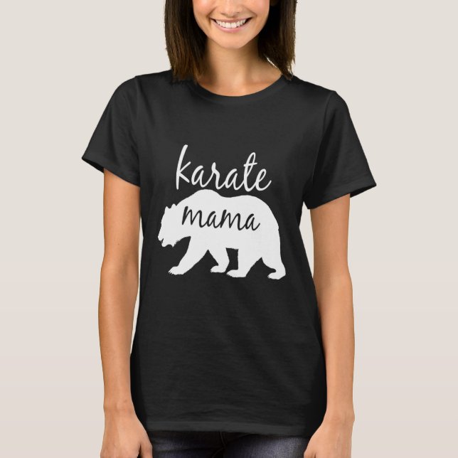 Camiseta Karate Mom T Shirt Perfecto Regalo Para Mamá Mujer (Anverso)
