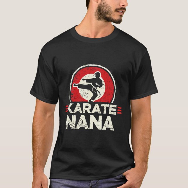 Camiseta Karate Nana Retro Kick Silhouette (Anverso)