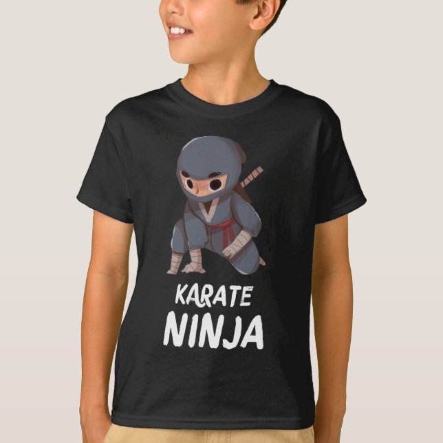 Camiseta Karate Ninja Boy divertida artes marciales deporte (Anverso)