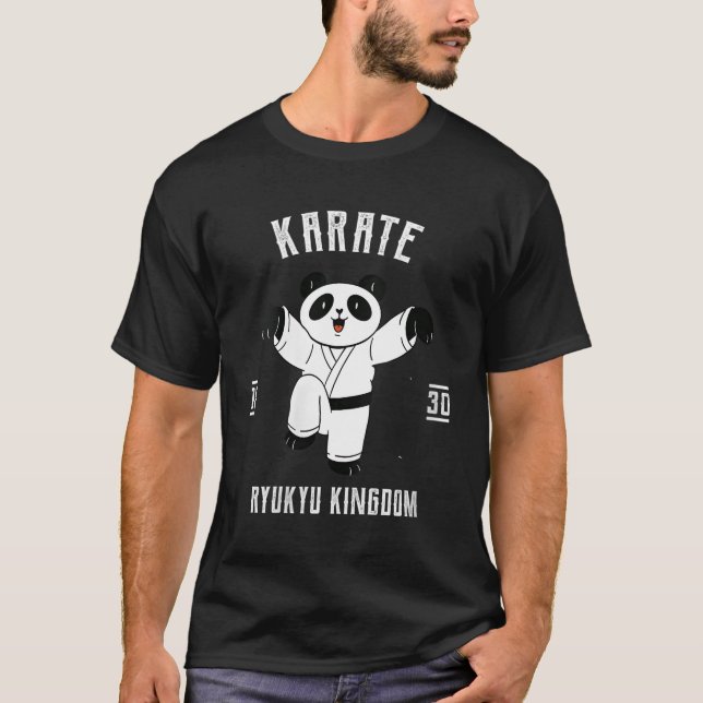 Camiseta Karate Panda con Karate del Cinturón (Anverso)