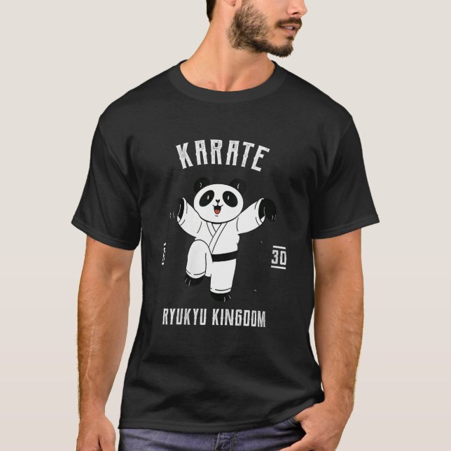 Camiseta Karate Panda With Belt Karate Japanese Mial (Anverso)