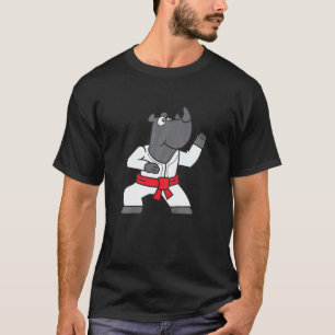 Camiseta Karate para niños Rhino Cinturón Rojo Artes Marcia