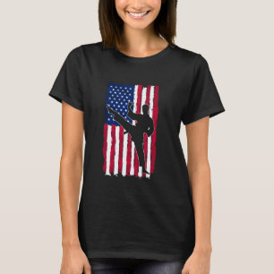 Camiseta Karate patriótico clásico 4 de julio hombres EE. U