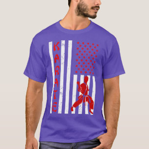 Camiseta Karate patriótico de bandera estadounidense