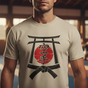 Camiseta Karate - puerta Torii, Sol y Kanji 