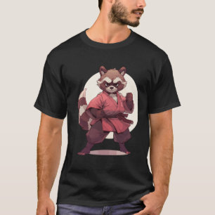 Camiseta Karate Raccoon Anime Racoon Artes Marciales T Mart