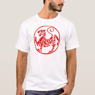 Camiseta Karate rojo del japonés del tigre del sol nacient