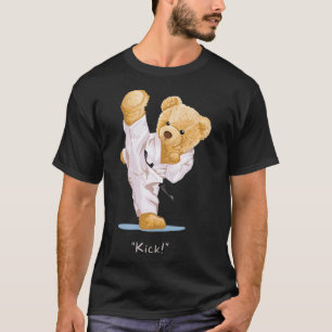 Camiseta Karate s para niños Teddy Bear Kick Taekwondo Kung