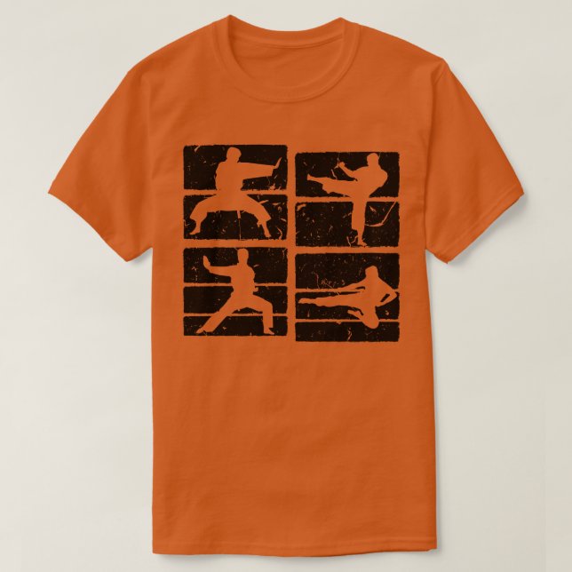 Camiseta Karate Silhouette Taekwondo Kick Martial Arts (Diseño del anverso)